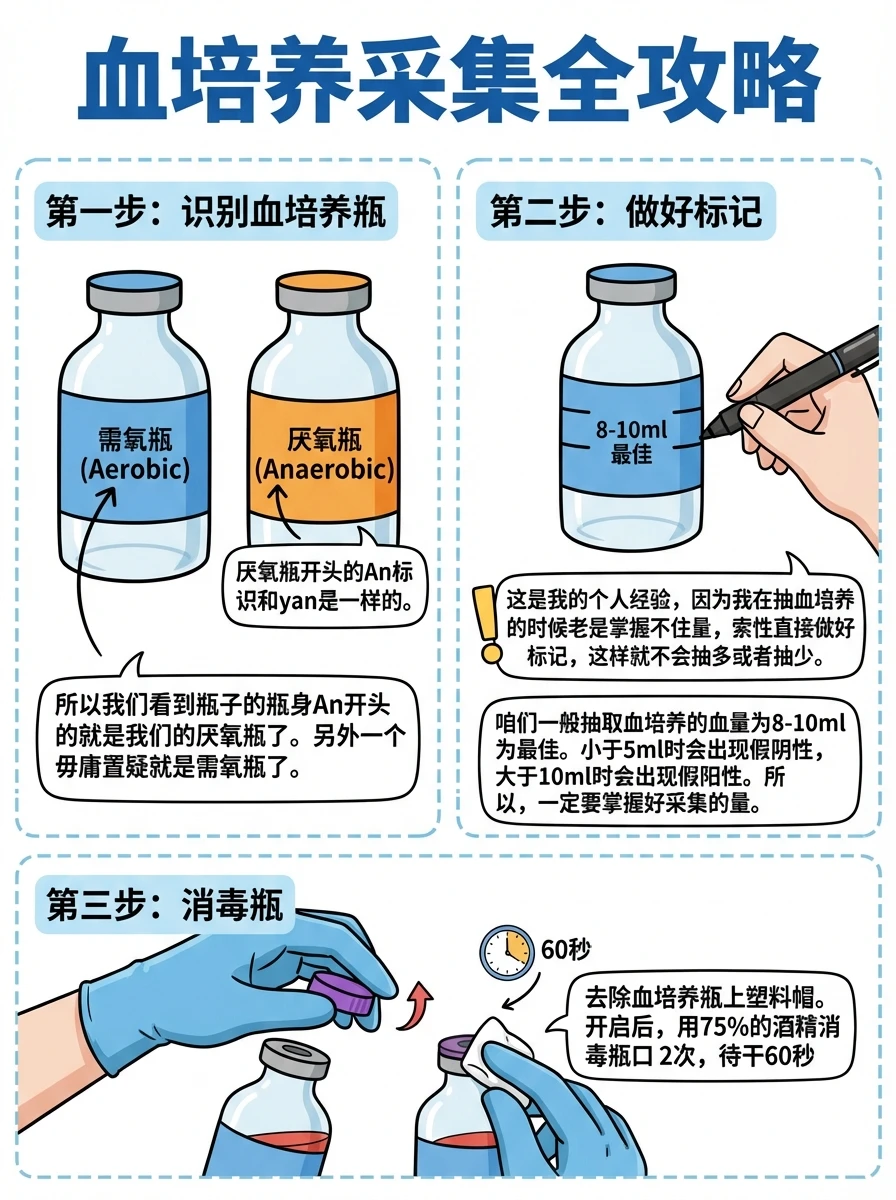 阿虎医考笔记：血培养采集全攻略！精准操做