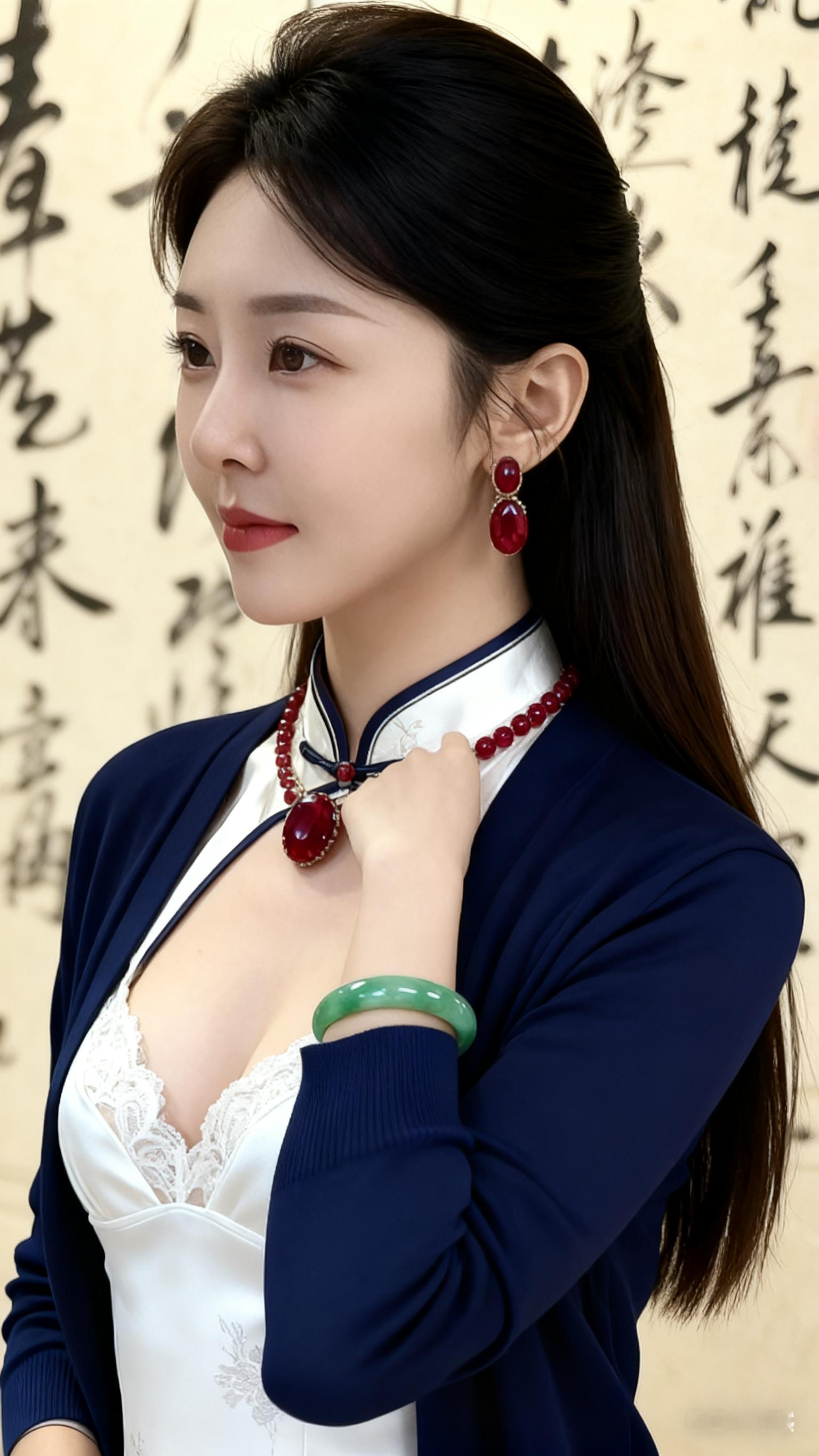 温柔典雅、人见人爱，女神级美女。