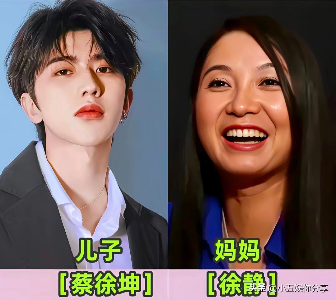 明星母子颜值大比拼！基因有多强大，一眼就能看出来✨
​​周杰伦&母亲叶惠美
蔡徐坤&妈妈徐静
李玲玉&儿子杰西
易烊千玺&母亲谢水萍
杜海涛&妈妈柳英霞
杨迪&妈妈张加丽
肖战&母亲
陈伟霆&妈妈
王祖蓝&母亲冼杏嫦 ​