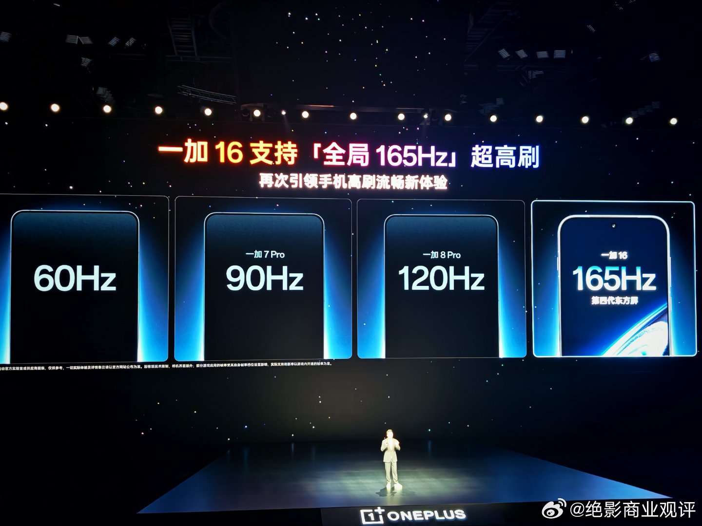 一加16实现了行业罕见的全局刷新率165Hz。

这个牛逼在哪里？

绝大多数高刷屏都是「场景限定高刷」：只有系统桌面、短视频、指定游戏等少数场景能跑满帧率，绝大多数第三方APP、阅读、相册界面都会锁60Hz。

「全局165Hz」意味着几乎所有APP界面都能适配满帧运行，需要厂商对海量应用做单独适配调校， ​