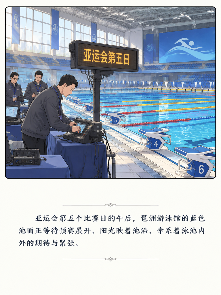 亚运泳赛第五日，咱们的传统优势蛙泳居然集体折戟预赛？

男子200蛙王骏腾排第六，余宗达差012秒止步，蝶泳还被日本破了赛会纪录。

但转头吴卿风50自预赛第一，接力预赛稳拿头名，17岁小将张展硕直接跳过预赛进决赛。

外界怕的金牌滑铁卢没成真，4金稳妥，可差那1金的缺口，到底咋补？