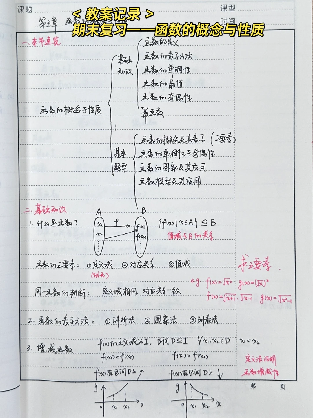 期末复习——函数的概念与性质