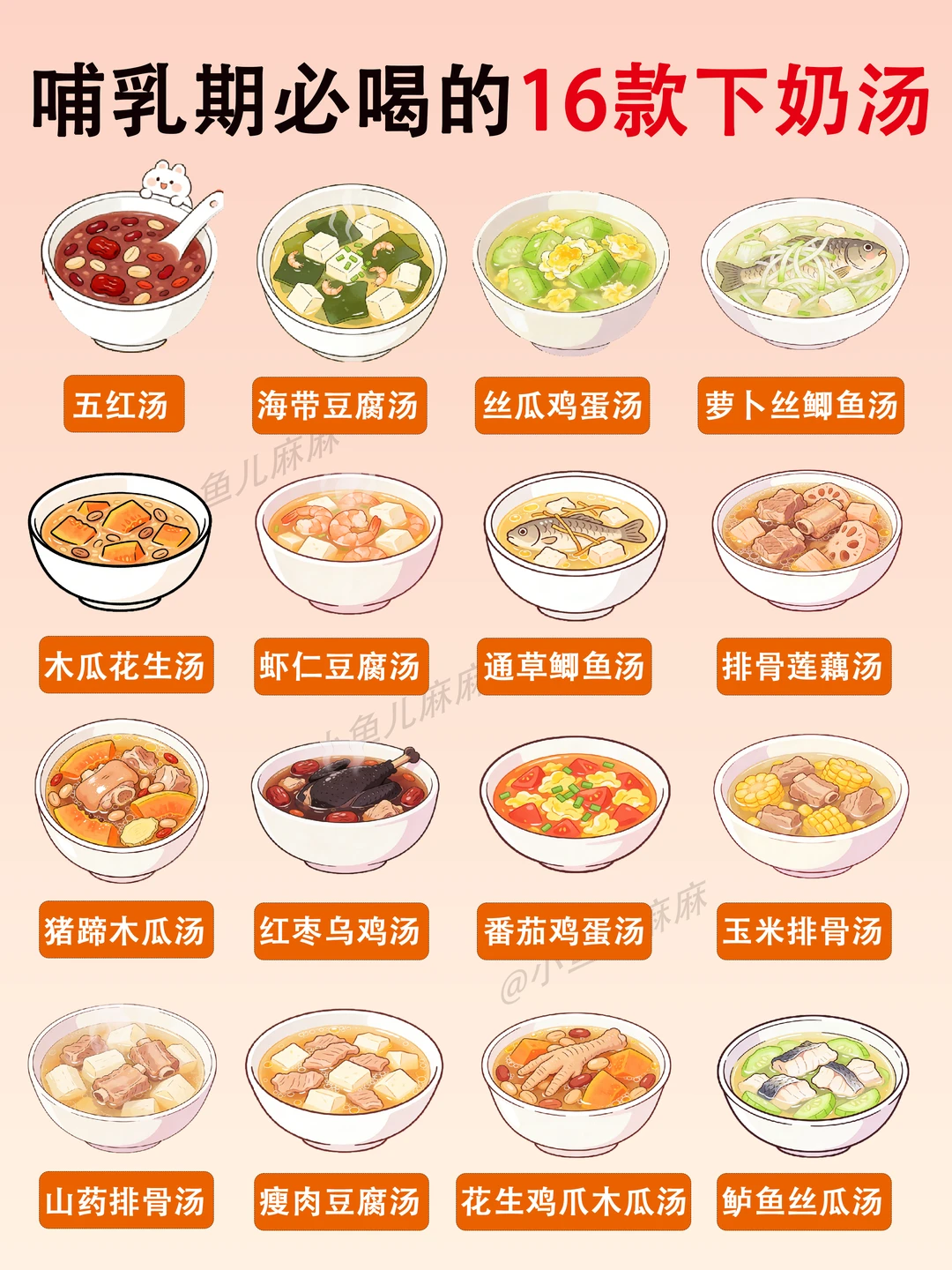 哺乳期必喝的16款下奶汤🔥附做法