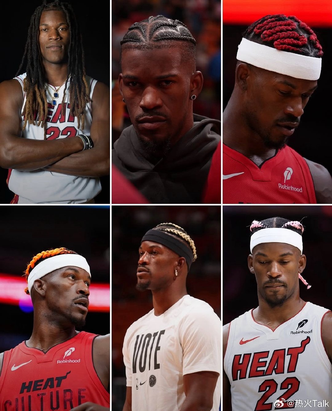 巴特勒在热火做过的那些发型
#nba##巴特勒# ​