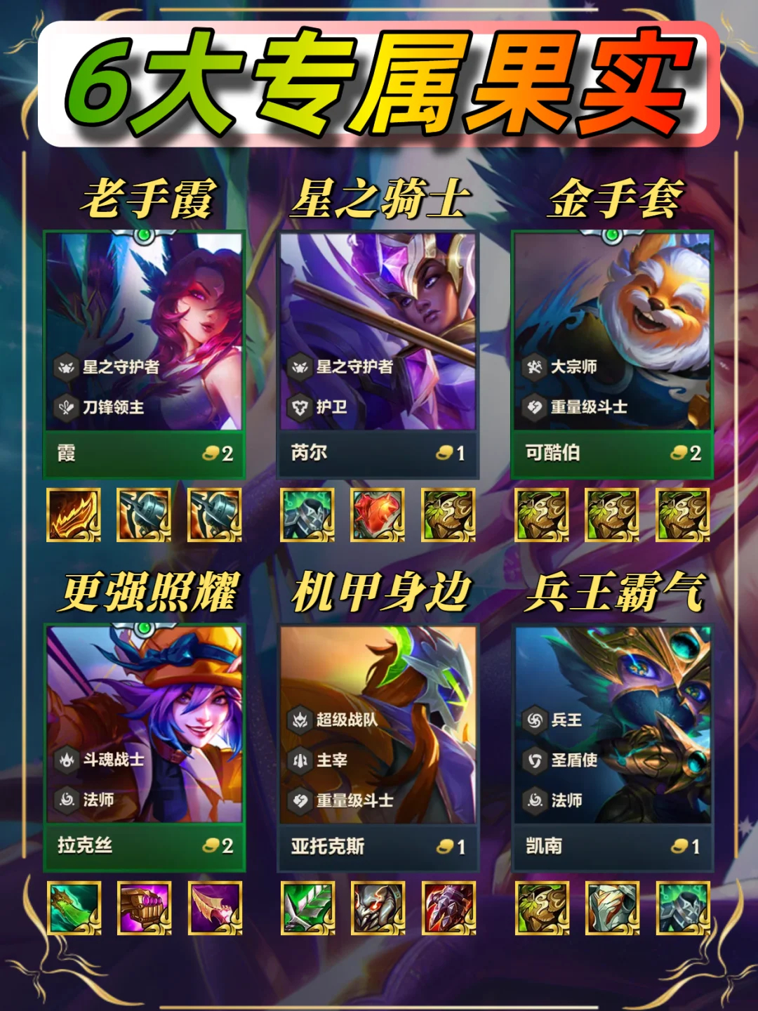 六大专属果实黑科技阵容