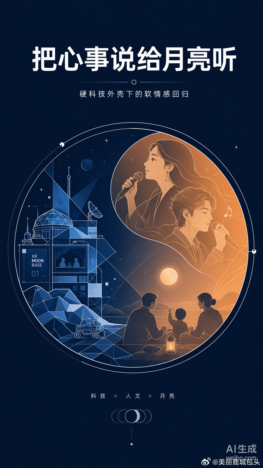 今晚的湖南卫视中秋之夜，主题叫“把心事说给月亮听”。在XR构建的月球基地和裸眼3D的炫酷光影里，这个听起来有点老派的主题，反而显得尤为珍贵。

我们见惯了晚会用科技堆砌视觉奇观，但今年的节目单里，藏着很多“反流量”的温情细节。陈慧琳带着她的“月光三部曲”回归，和张远一起弥补电影《给阿嬷 ​