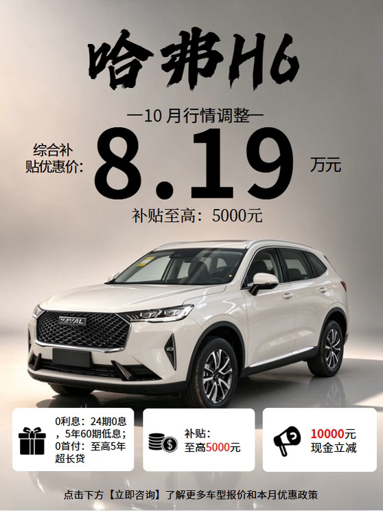 ✨哈弗 H6 10 月行情更新