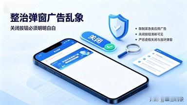 严治弹窗乱象
                   保障指尖安全

        打开手机 APP，弹窗广告猝不及防；手指轻轻一划，非但没有关闭页面，反倒跳转进广告页面。这样的经历，很多人都遇到过。近期中央网信办通报 30 款违规 APP