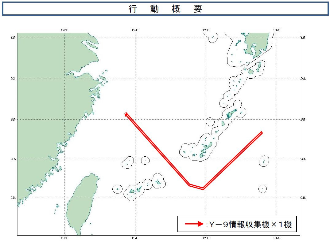 10月21日，一架Y9电子情报侦察机穿过冲绳本岛和宫古岛之间进入太平洋，完全符合国际法和国际惯例，不过特种机无人机飞这条航线还是比较少见的。 ​