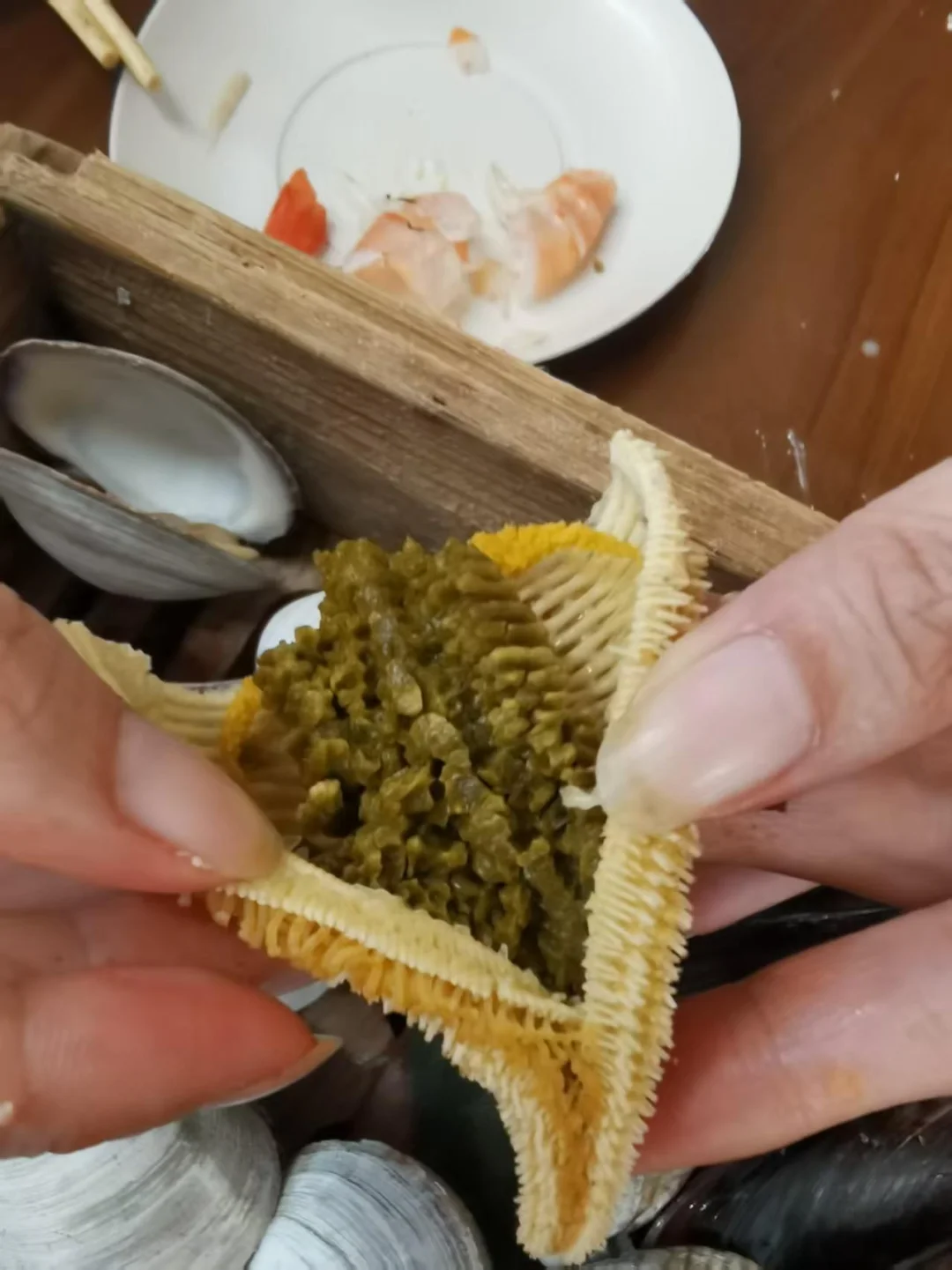 有没有第一次不敢吃海星的