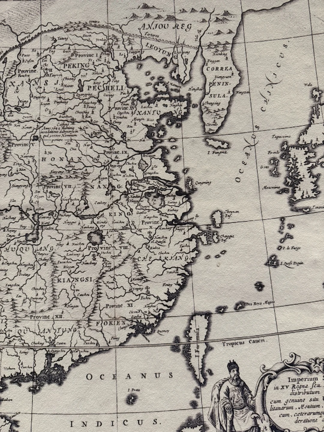 17世纪德国版中国地图，朝鲜半岛也太近了