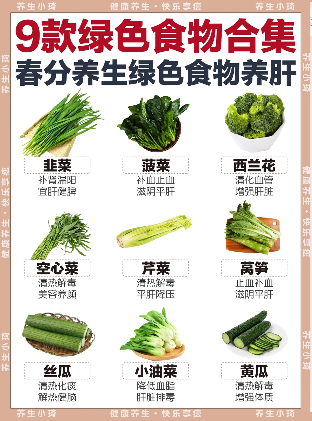 🍃节气养生之春分｜9种绿色食物养肝合集