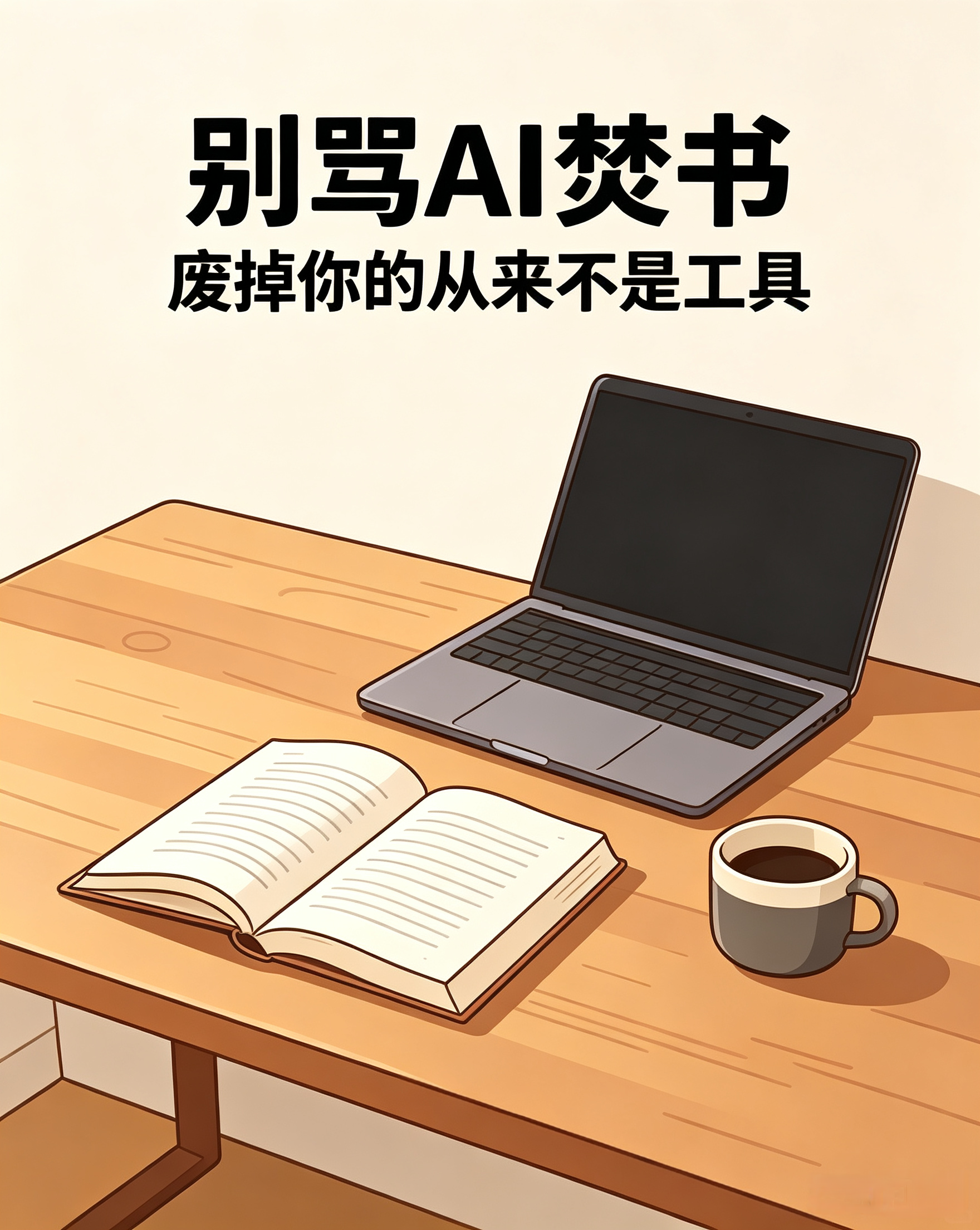 别骂AI焚书，废掉你的从来不是工具
 
一边骂AI生成垃圾内容污染视野，一边自己连完整长文都读不下去。
 
错误的认为AI是在“焚书”，把优质内容都淹没了。
其实在AI普及之前，网上的低质水文、套话模板就没少过。
只是以前是人手动抄，现在是AI批量生成，效率更高了而已。
 
被AI烧掉的，本来就是没