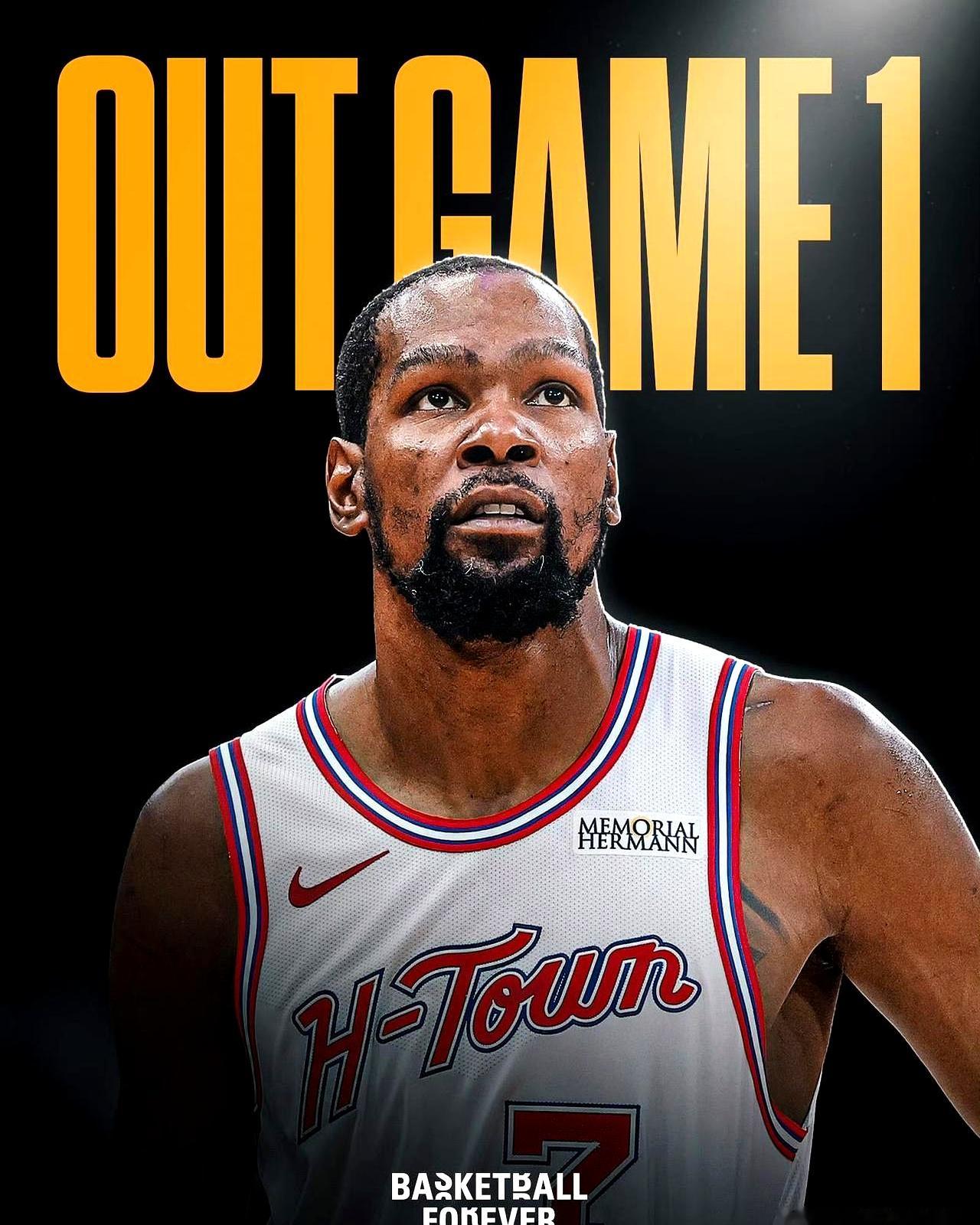 今天看到一条消息，愣了好一会儿。 杜兰特被宣布因右膝挫伤缺席G1，问题...