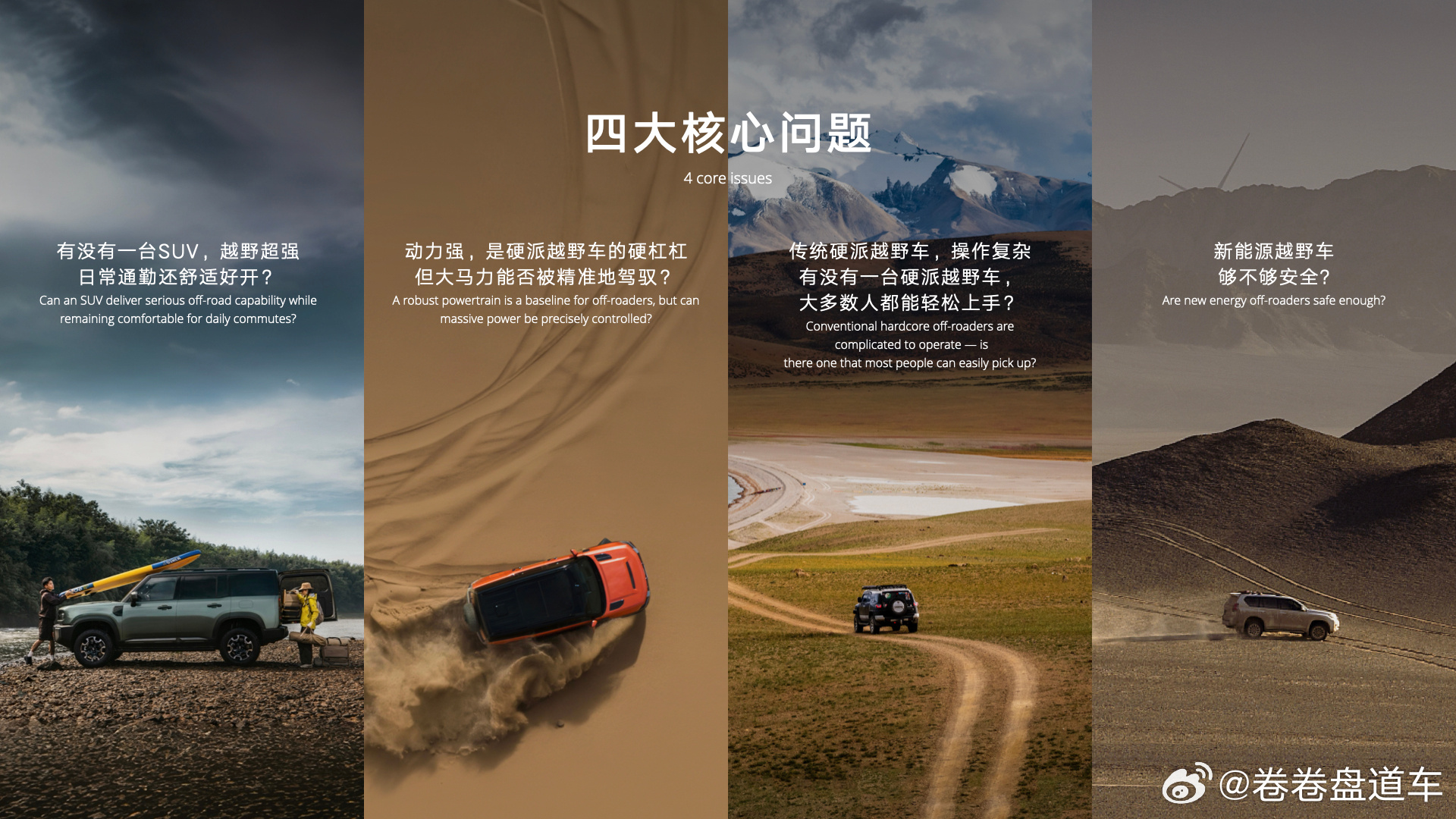 #战舰是怎样炼成的##新车上市前要遭多大罪# 
昨天吉利那场发布会看完，最让我觉得有意思的不是零百多快、扭矩多大，而是它把 "越野" 这件事的门槛给拆了。
银河战舰 700 这套 AI 全地形数字底盘，能自动识别 16 种路况，沙地、岩石、雪地、涉水，不用你手动拨模式旋钮，车子自己就把动力分配、四驱锁止 ​