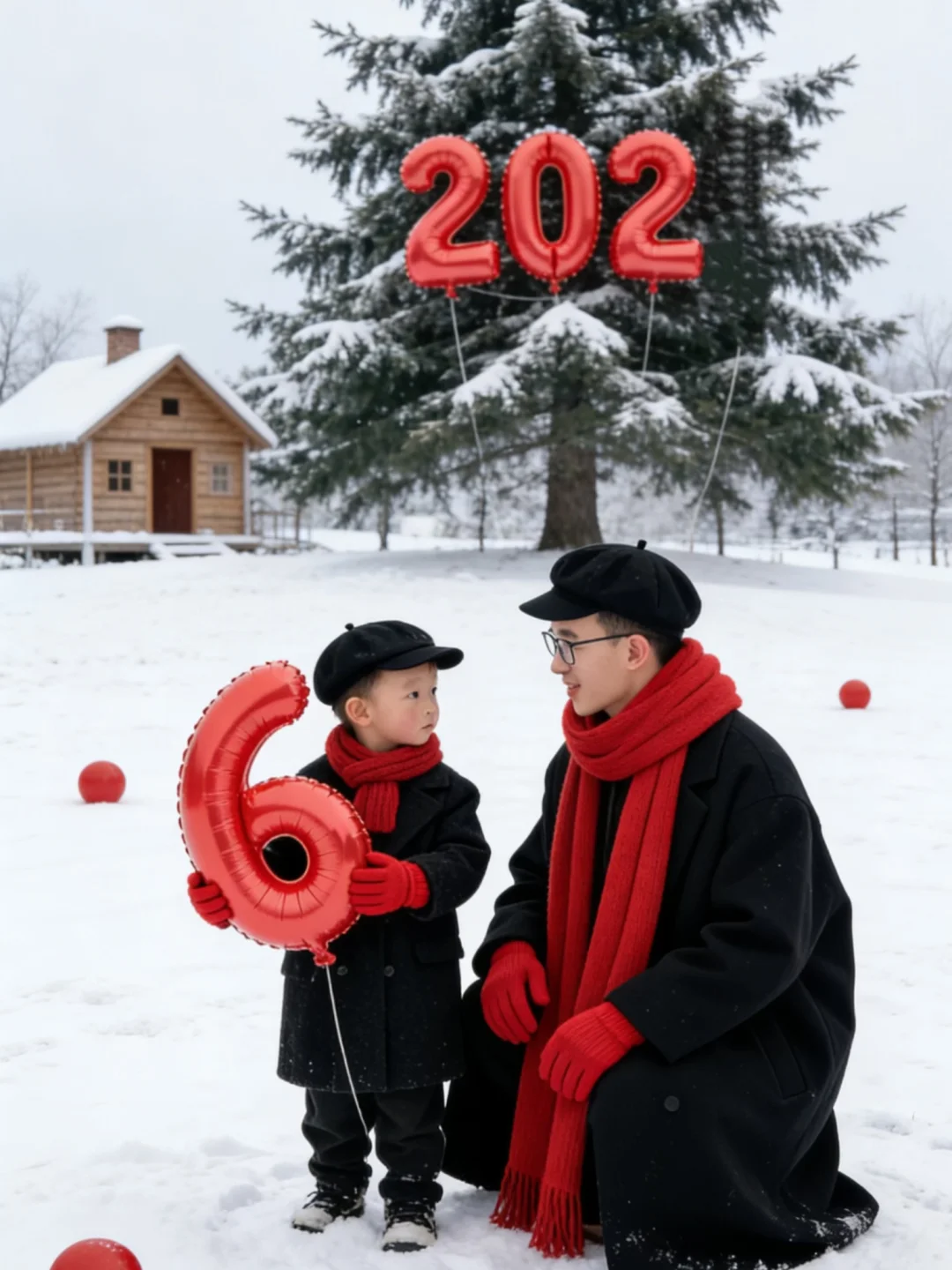 都去用这个口令！生成你的跨年人生亲子照❄️