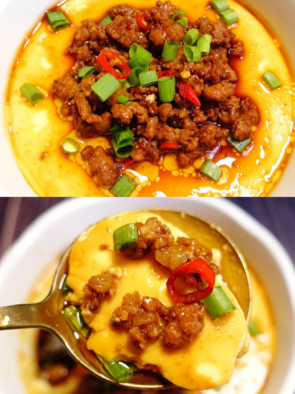 香香嫩嫩超好吃的肉末蒸蛋㊙附完美蒸蛋秘籍