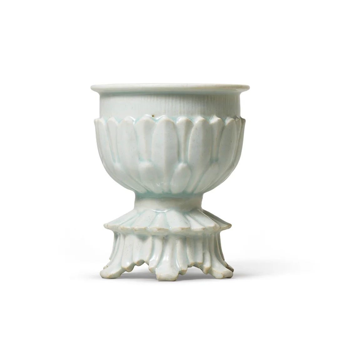 宋 青白釉蓮瓣紋爐