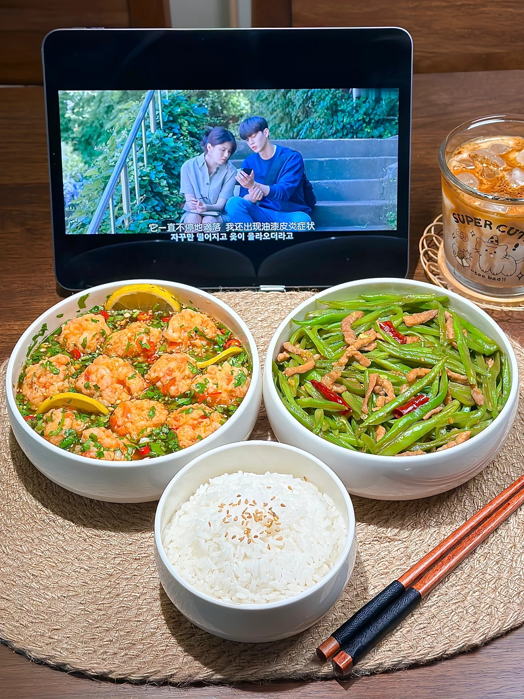 👩🏻‍🍳一人食 | 泰式酸辣虾滑🦐豆角炒肉