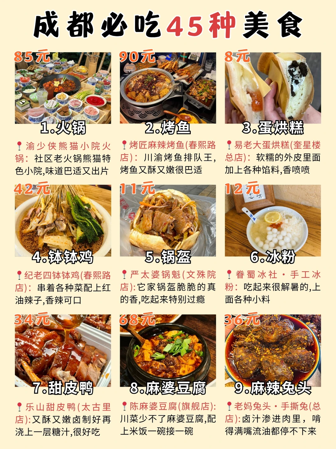 来成都不能放过的45种美食❗本地人都超爱