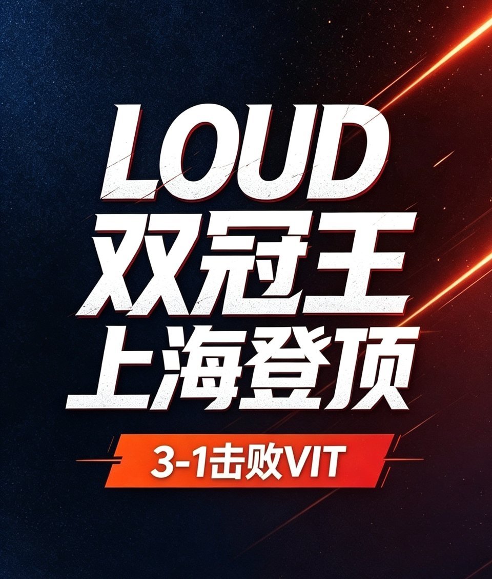 巴西战队LOUD在2026无畏契约上海全球冠军赛总决赛中3比1击败VIT成为VCT首支双冠王，18岁指挥ERDE强忍母亲赛前离世的悲痛带队夺冠并荣膺FMVP。  一、夺冠核心事实- 最终比分：LOUD