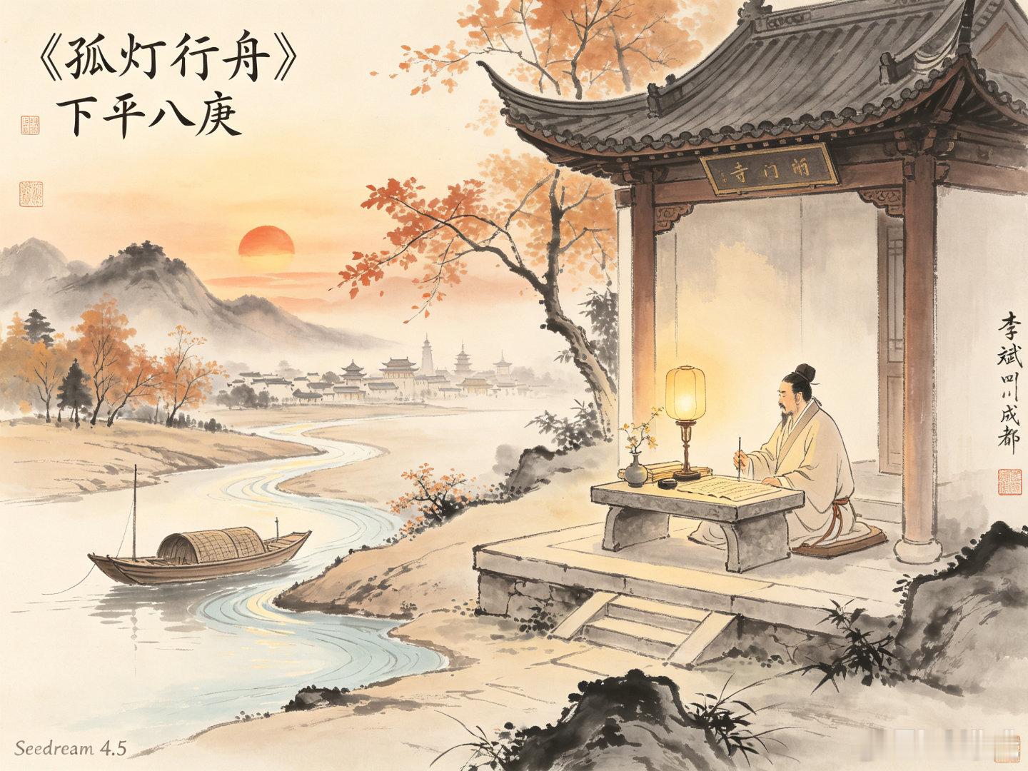 今日诗词

《教师节》中华通韵.押昂韵
李斌  四川成都

玉笔倾香满院来，精耕夜下寒灯纺。
千年后世育人材，我自佳师直上帐。

《孤灯行舟》下平八庚
李斌  四川成都

金书玉案花阴月，我伴枯灯到晓明。
日落秋烟舟浅溢，一湾细水下江城。

《秋江辞》上平四支
李斌  四川成都

晓露巅山飞雁影，秋江竹 ​