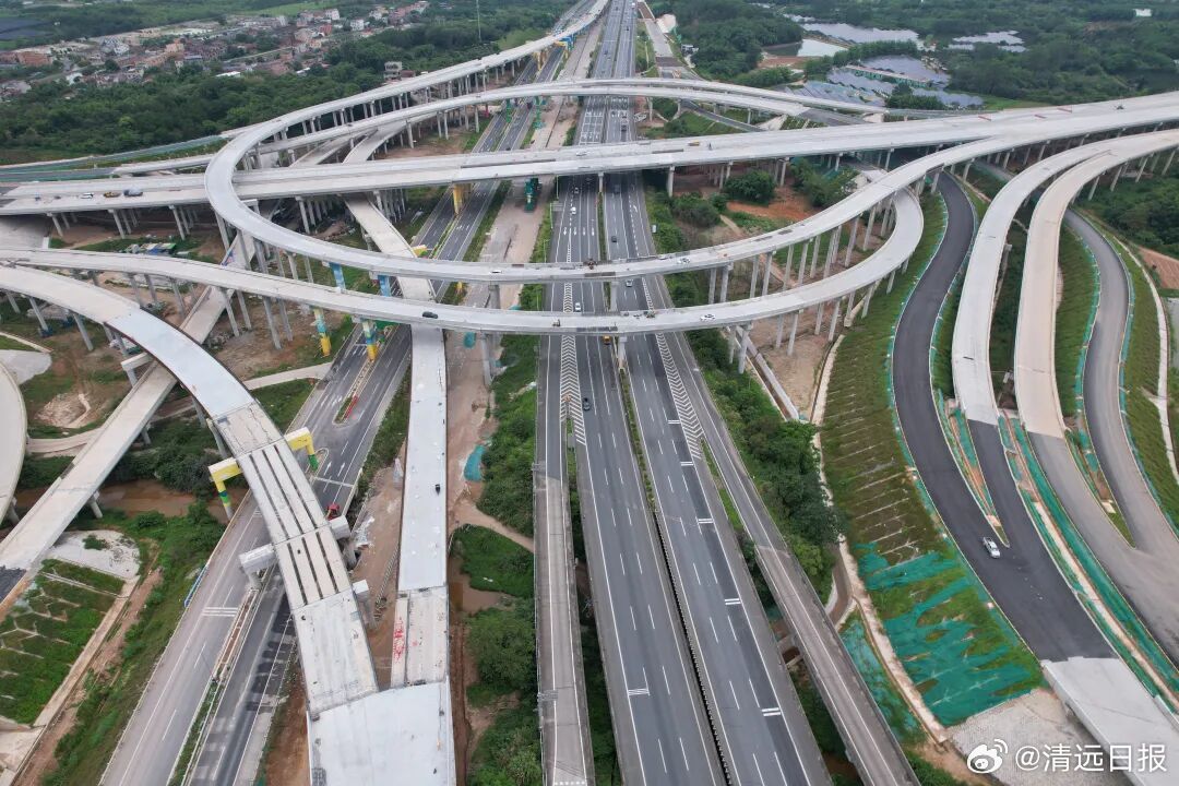 清远新闻【清花高速有新进展】近日，由广东交通集团建设、中铁十四局承建的...