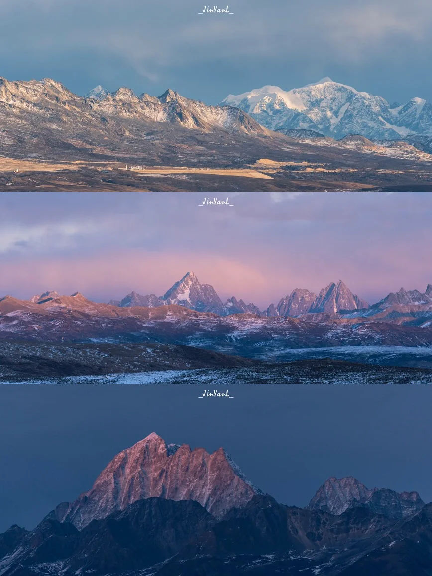 川西｜在鱼子西实现360度雪山日落环绕的愿望