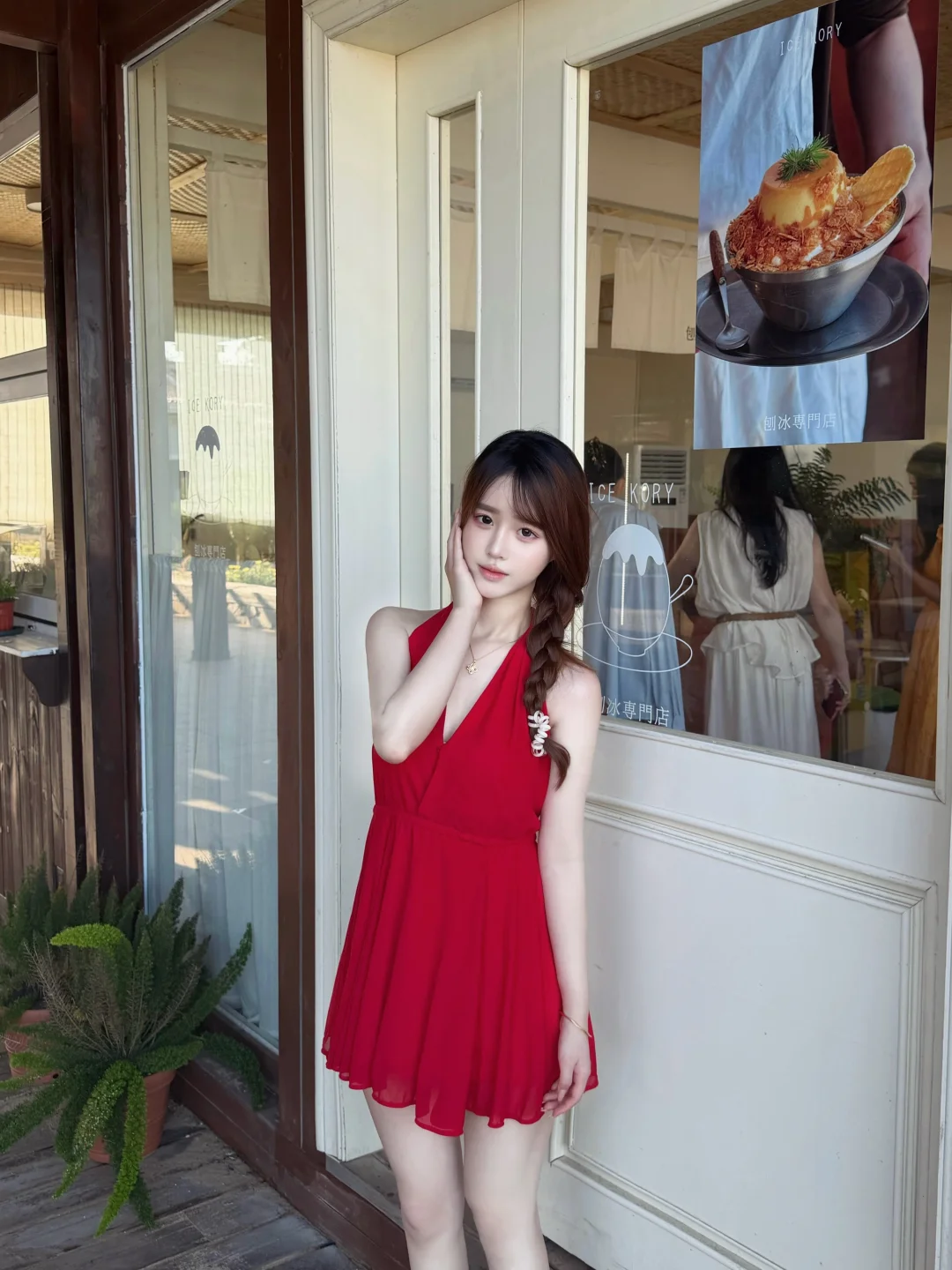 红裙 海边🏖️