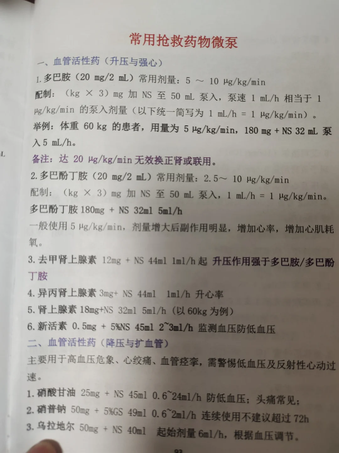 规培日常|急救药物笔记