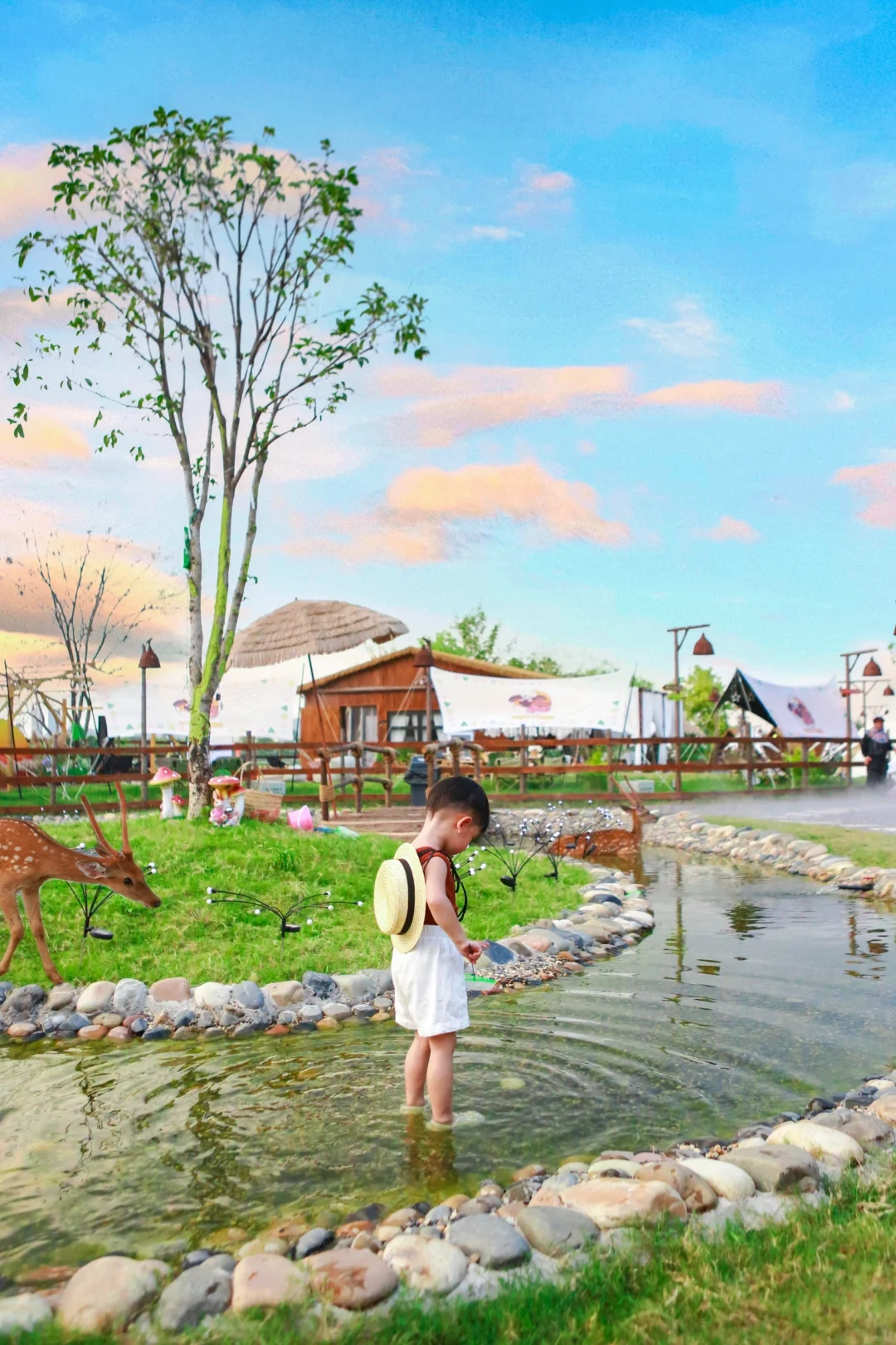 武汉东湖边新晋农场动物园🦌可钓鱼看日落🌄