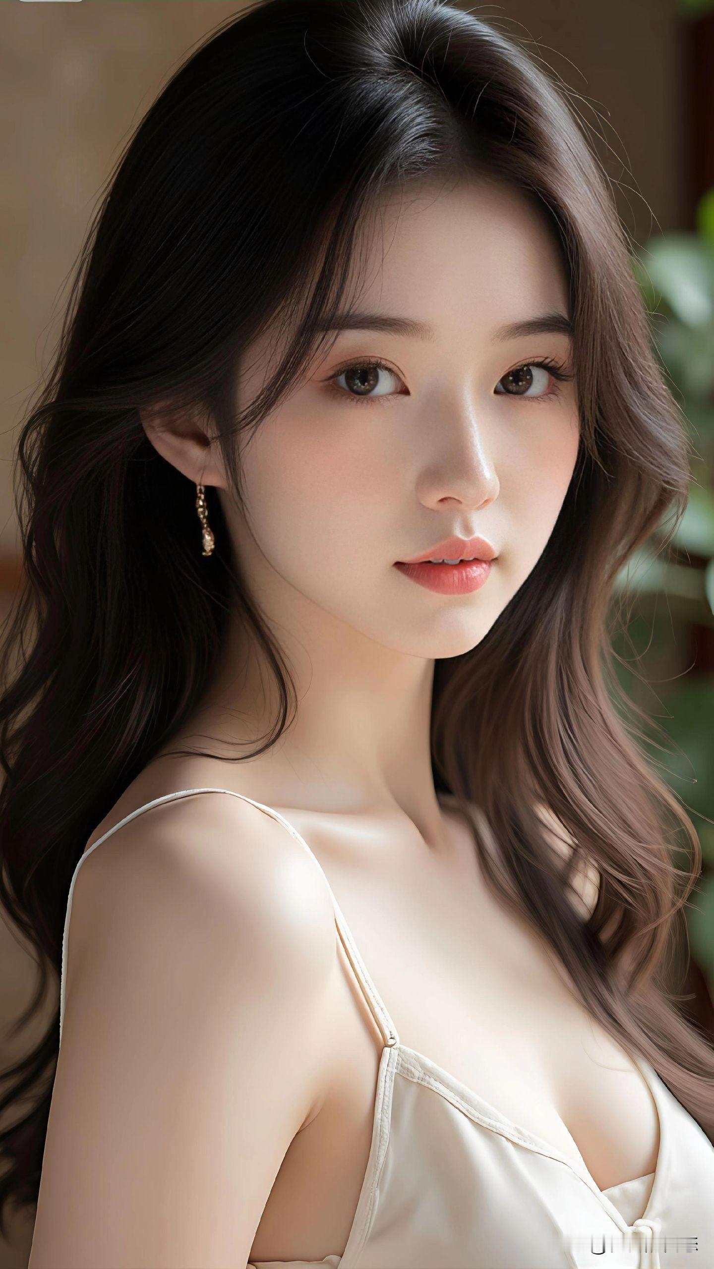 温柔甜美的少女，散发着自然的光彩