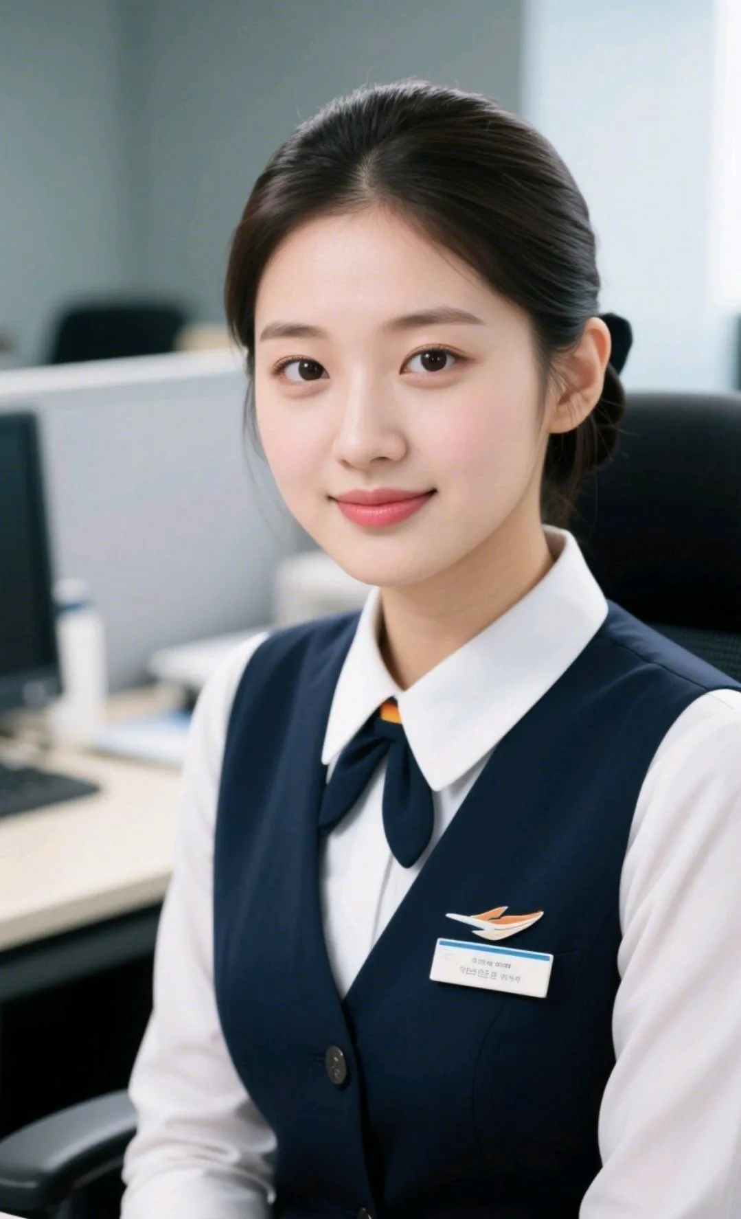 元气满满的办公室小美女，微笑面对每一天！😊💼✨