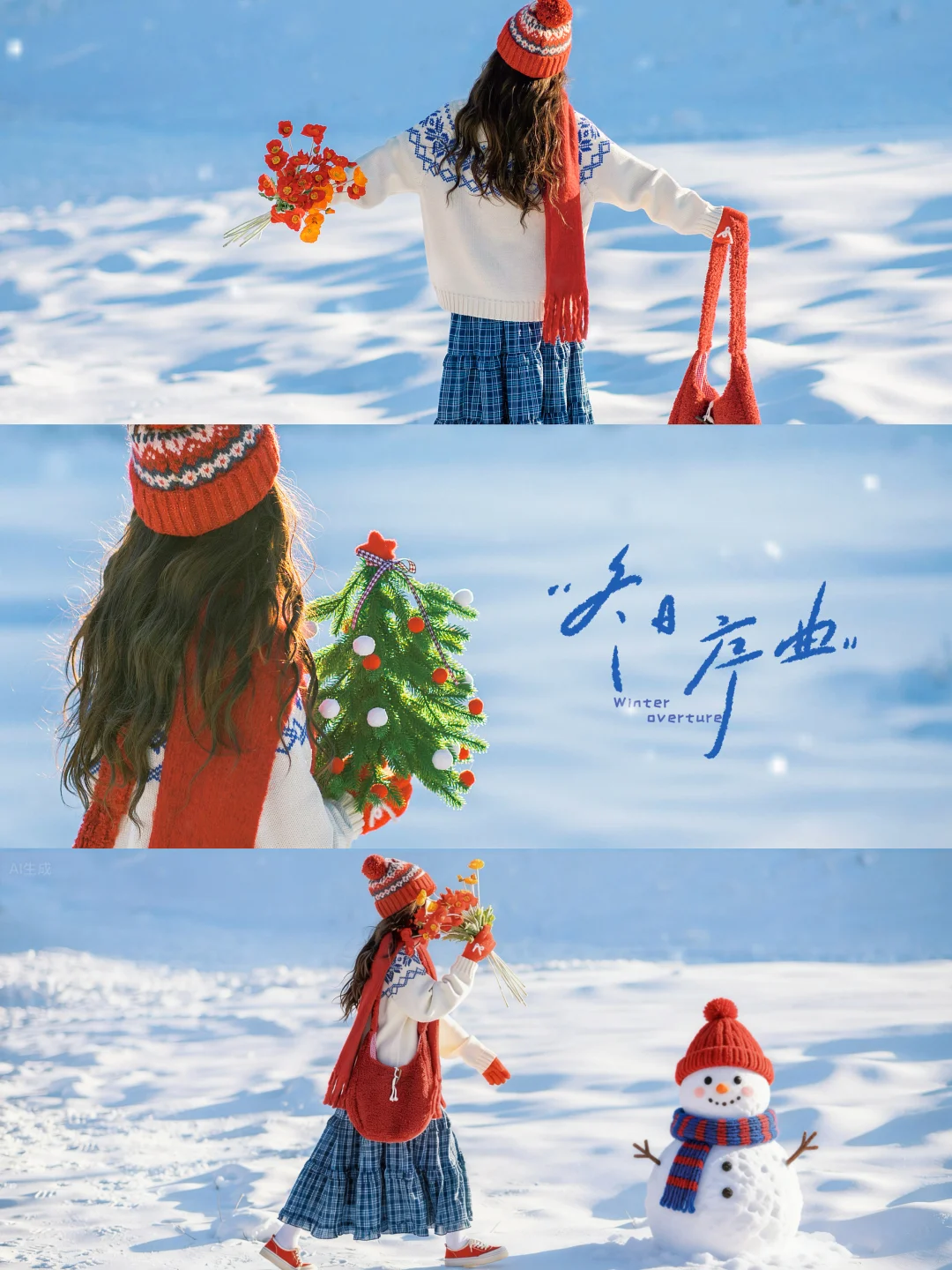 存一些雪景圣诞拍照姿势吧|附修图教程