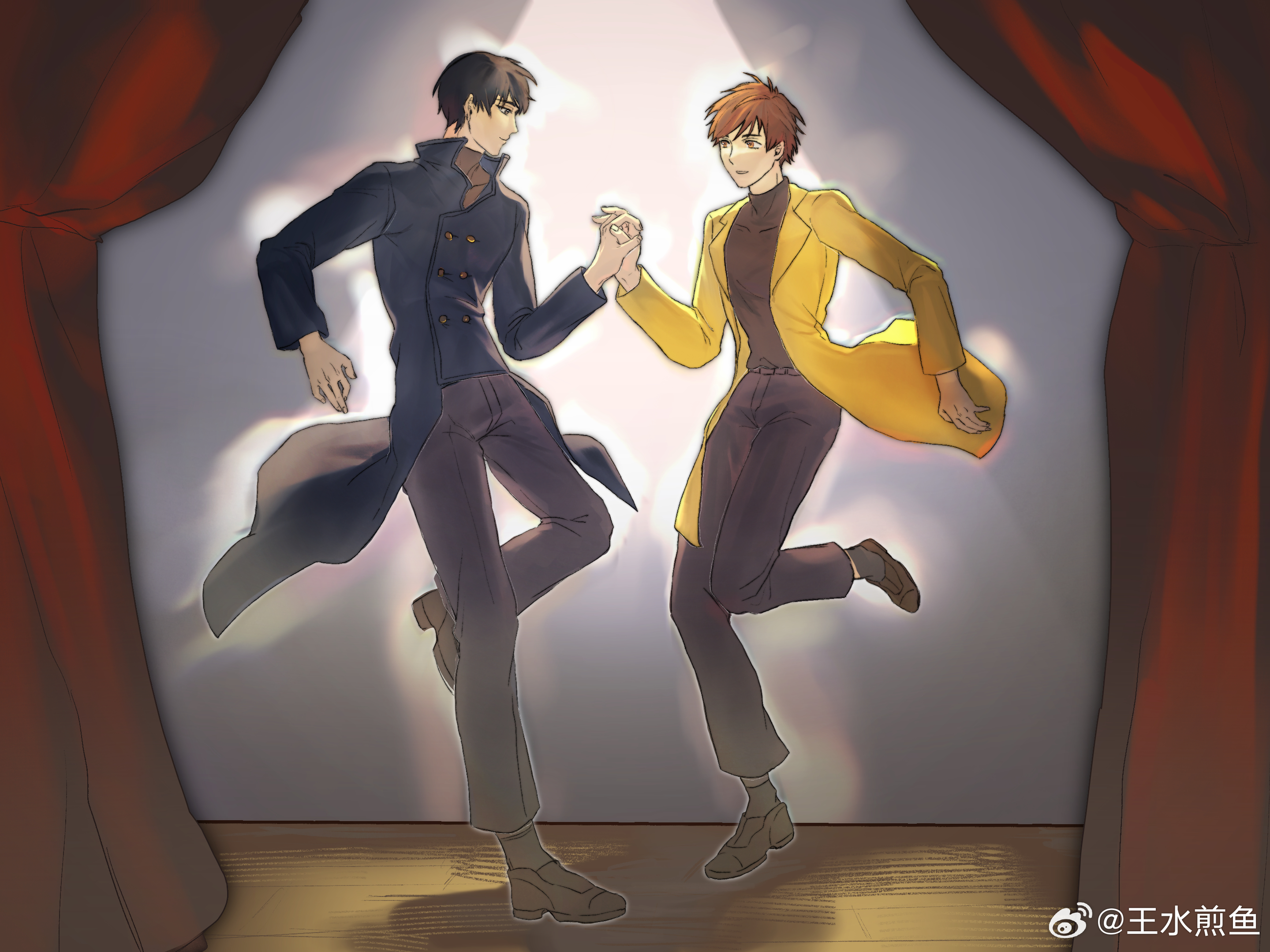 #瓶邪[超话]#
 瓶邪 | 拟剧论一生中要遇见很多很多人，流转几百度，才有可能寻见意中的命定舞伴他与他的身边就又是一个独属于彼此的舞台了
不要有遗憾，祝你们享受世界! 
*** 
最后1p是画一半的神秘产物，哎我擦背景好难，没有说塑造细化和人体就不难的意思......产儿我的肝好痛，昨天断日更了好难受? ​