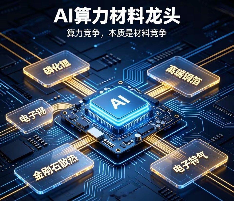AI算力五大刚需核心材料龙头！卡脖子环节加速国产替代算力赛道的终极竞争...