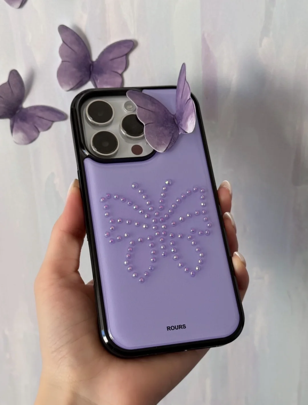 紫丁香蝴蝶手机壳💜