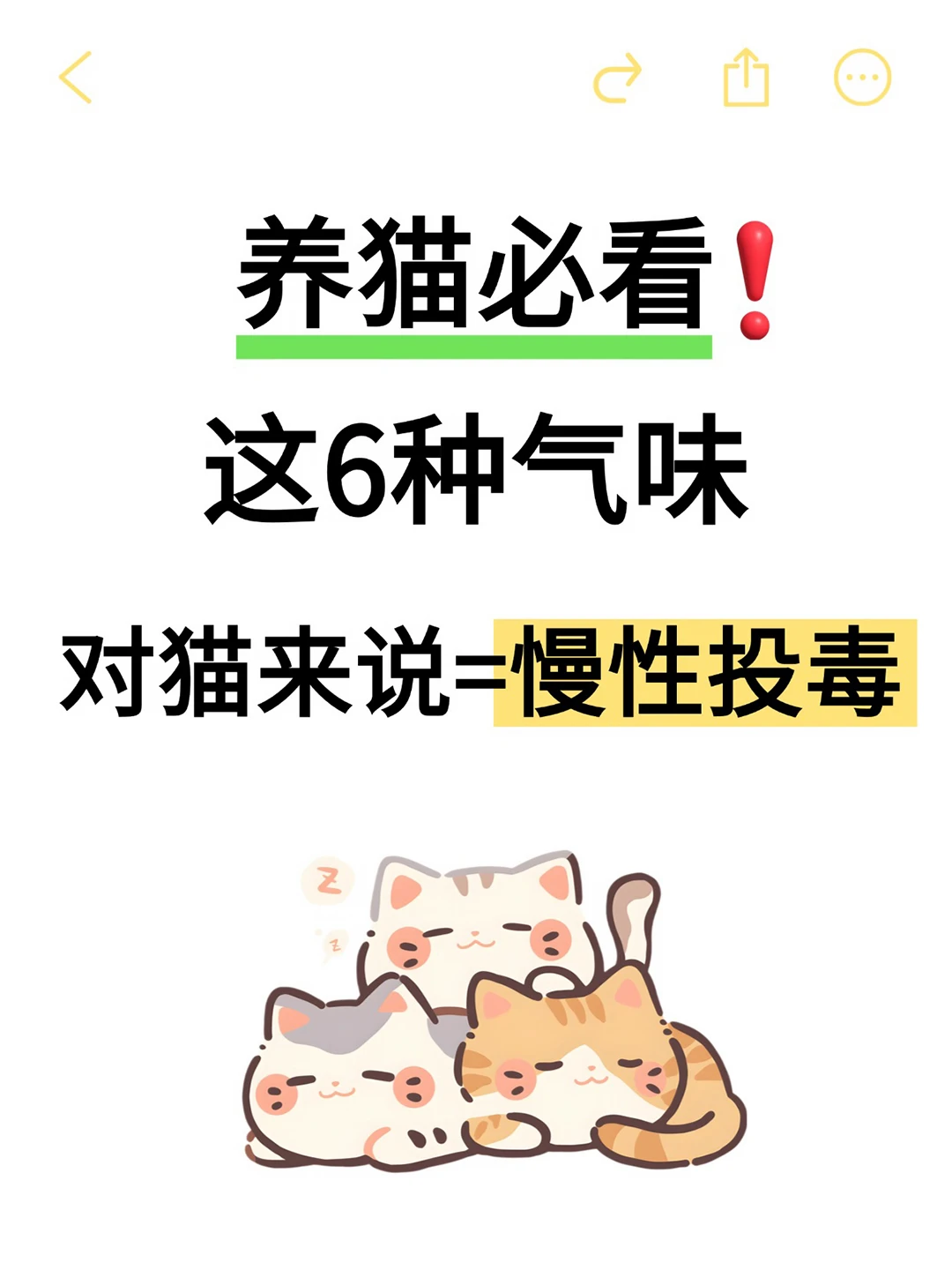 养猫必看！这6种气味对猫来说=慢性投毒🚫