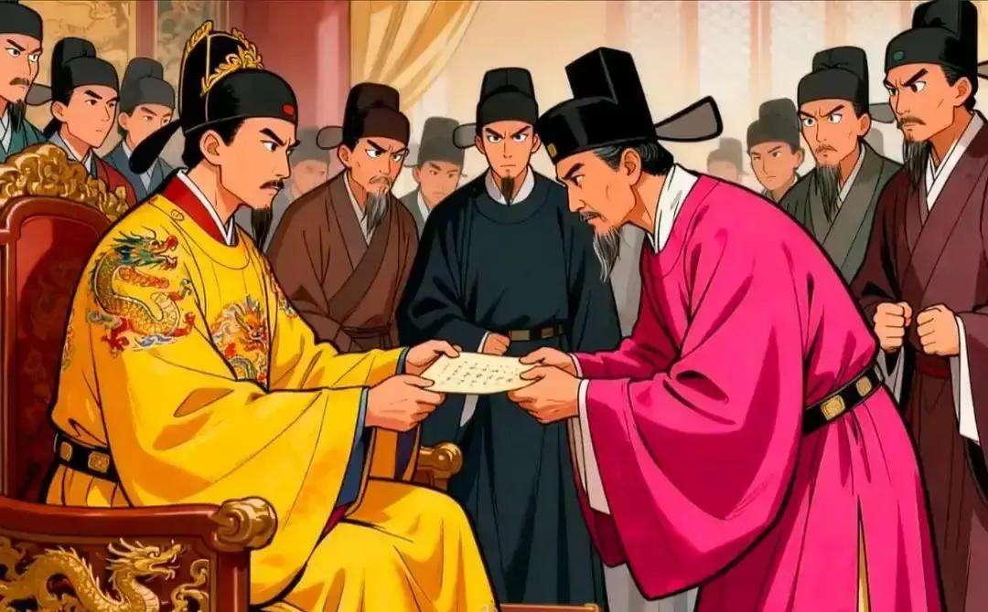1187年，赵构病逝，享年81岁。宋孝宗想给他庙号“世祖”，肯定他建立南宋王朝的功劳。群臣不答应，只好把赵构的庙号改为“高宗”，即是宋高宗。
廷议散了快一个时辰，赵昚还坐在垂拱殿的御座上。他面前摊着礼部呈上来的奏疏，正文很长，他只看清了最后一行：建议庙号“高宗”。
他提起朱笔，笔尖悬在纸面上，落不下