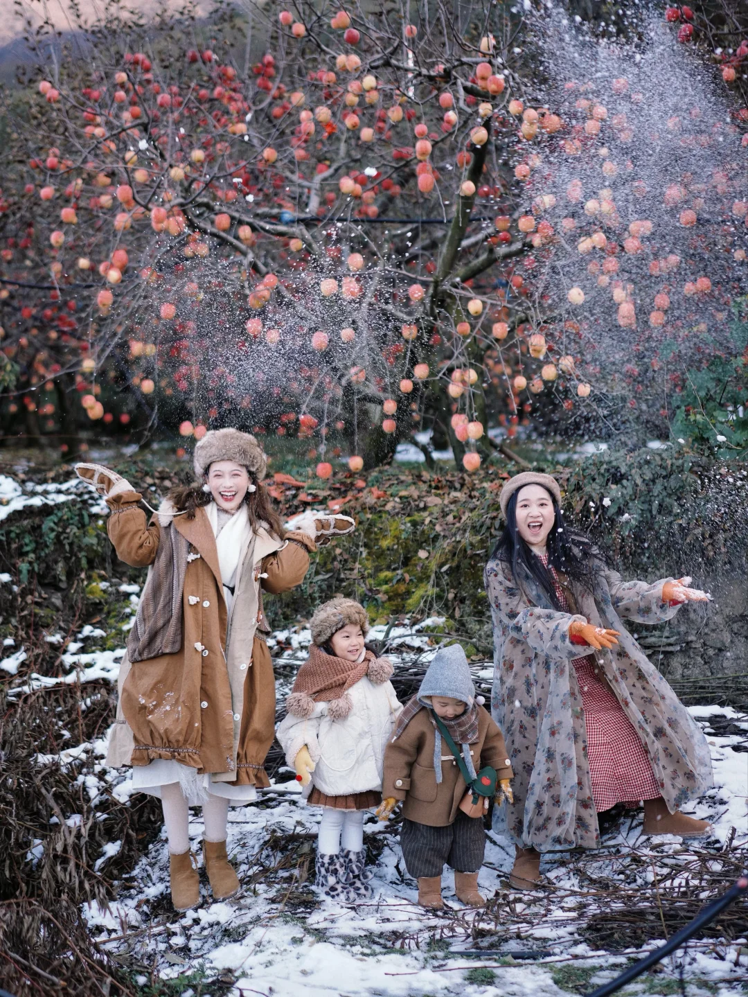 成都出发2.5h，带娃摘苹果玩儿雪辣❄️🍎~~