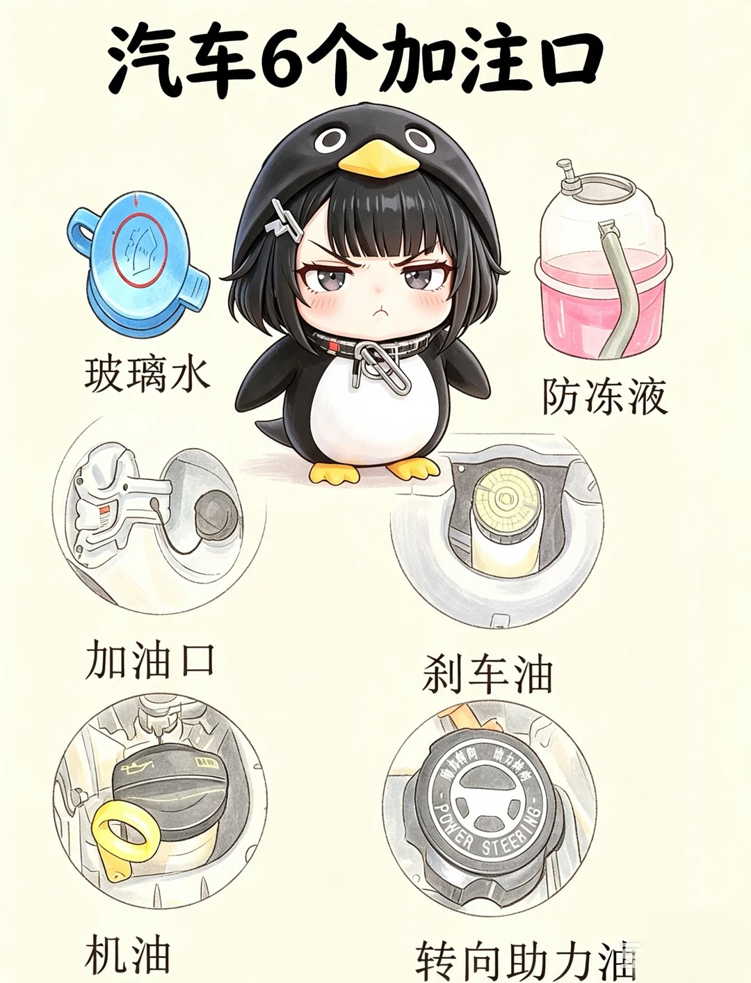 新手必看❗机仓6个加注口别再加错😭