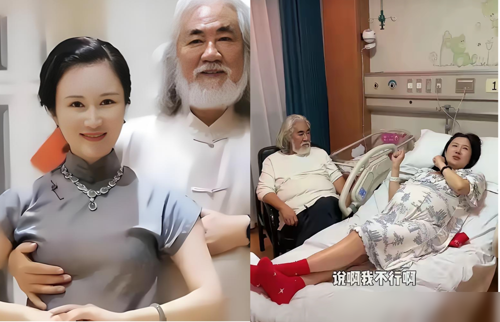 75岁张纪中直播间里被老婆当面宣布：要备孕第五胎，目标龙太子。老头儿坐旁边光点头，只纠正了一句，不叫龙太子叫龙子。
44岁的杜星霖，跟张纪中已经生了四个，试管自然全上过。她说家里孩子越生越可爱、越生越聪明，良性循环了。舆论一炸，三天后她改口，说开玩笑的，顺其自然，男孩女孩都一样。
高龄生育的风险