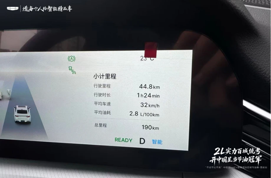 吉利中国星i-HEV智擎混动节油赛西安站成绩