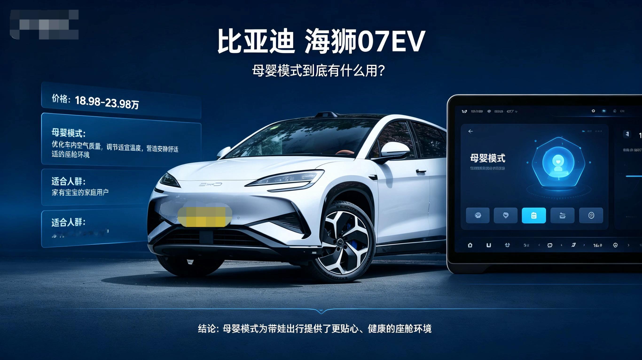 比亚迪海狮07EV母婴模式