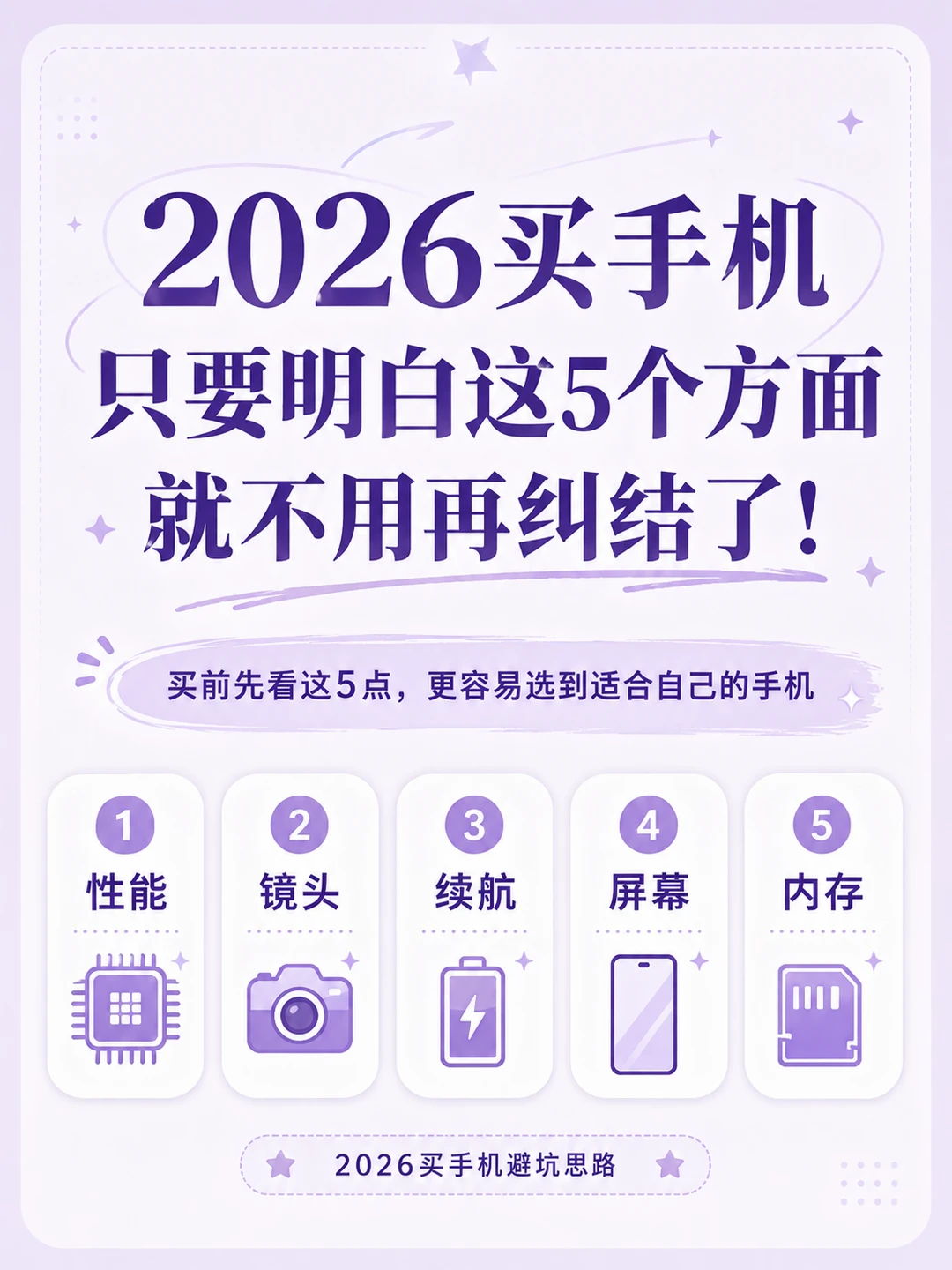 2026买手机只要明白这5个方面就不用纠结了