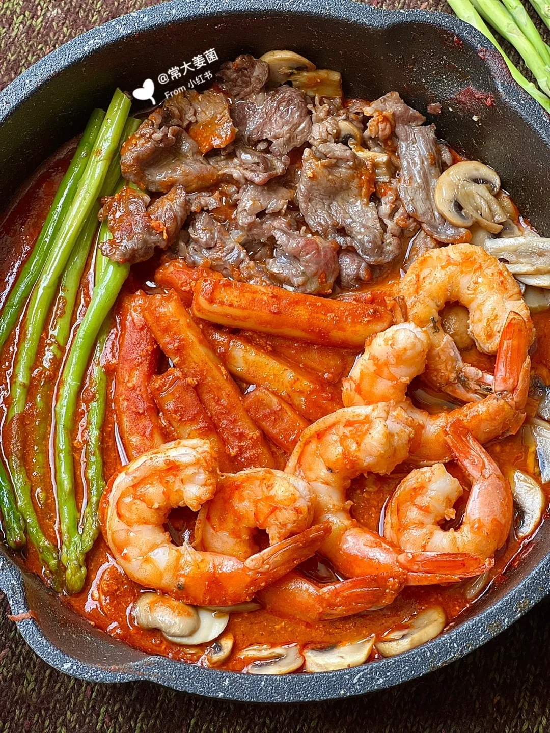 韩式玫瑰浓汤：和牛➕海虾🍤🥩贼满足、吃不胖！