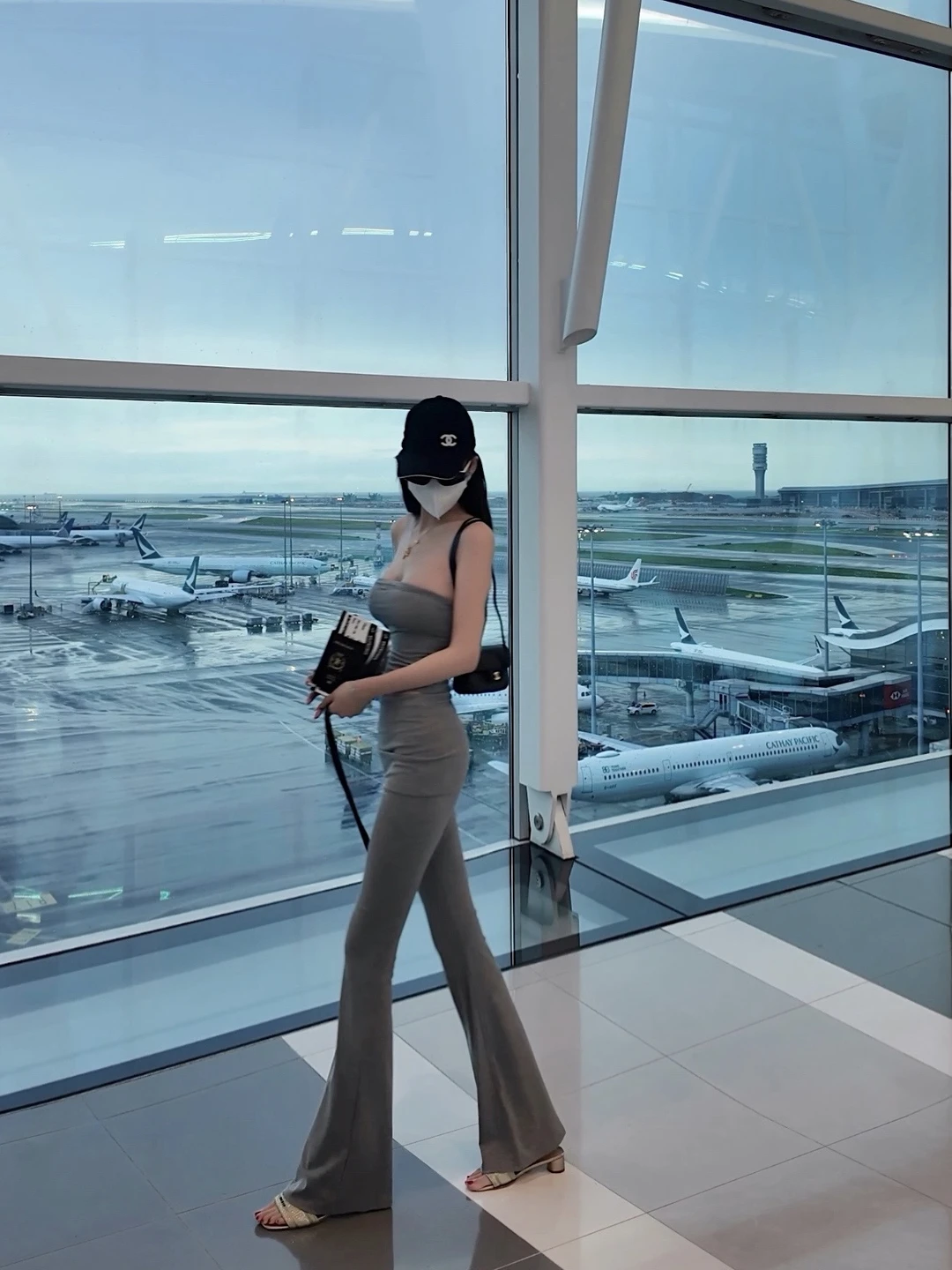 赶飞机look✈️