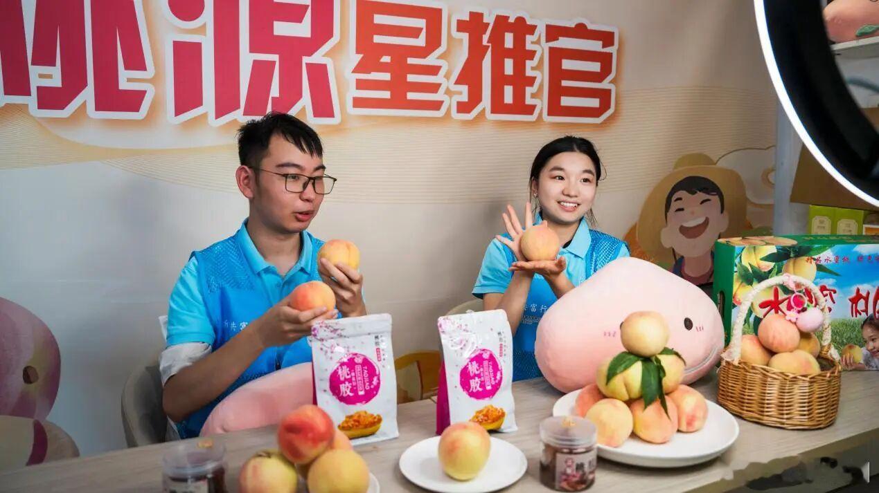#浙江高校青春接力助桃乡振兴#[羞嗒嗒]#嘉大学子扎根桃园助乡村发展#[点赞]嘉兴大学实践团走进三星村开展暑期实践，包含桃园劳作、果品分拣直播助农及乡村公益托管课堂。实践队员立足专业赋能桃产业，依托公益课堂守护孩童，用青年力量助力乡村振兴！[努力][努力][努力]

[浪] | ​