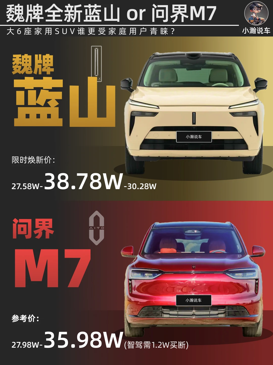 长城插混大六座改款，魏牌蓝山智能大升级