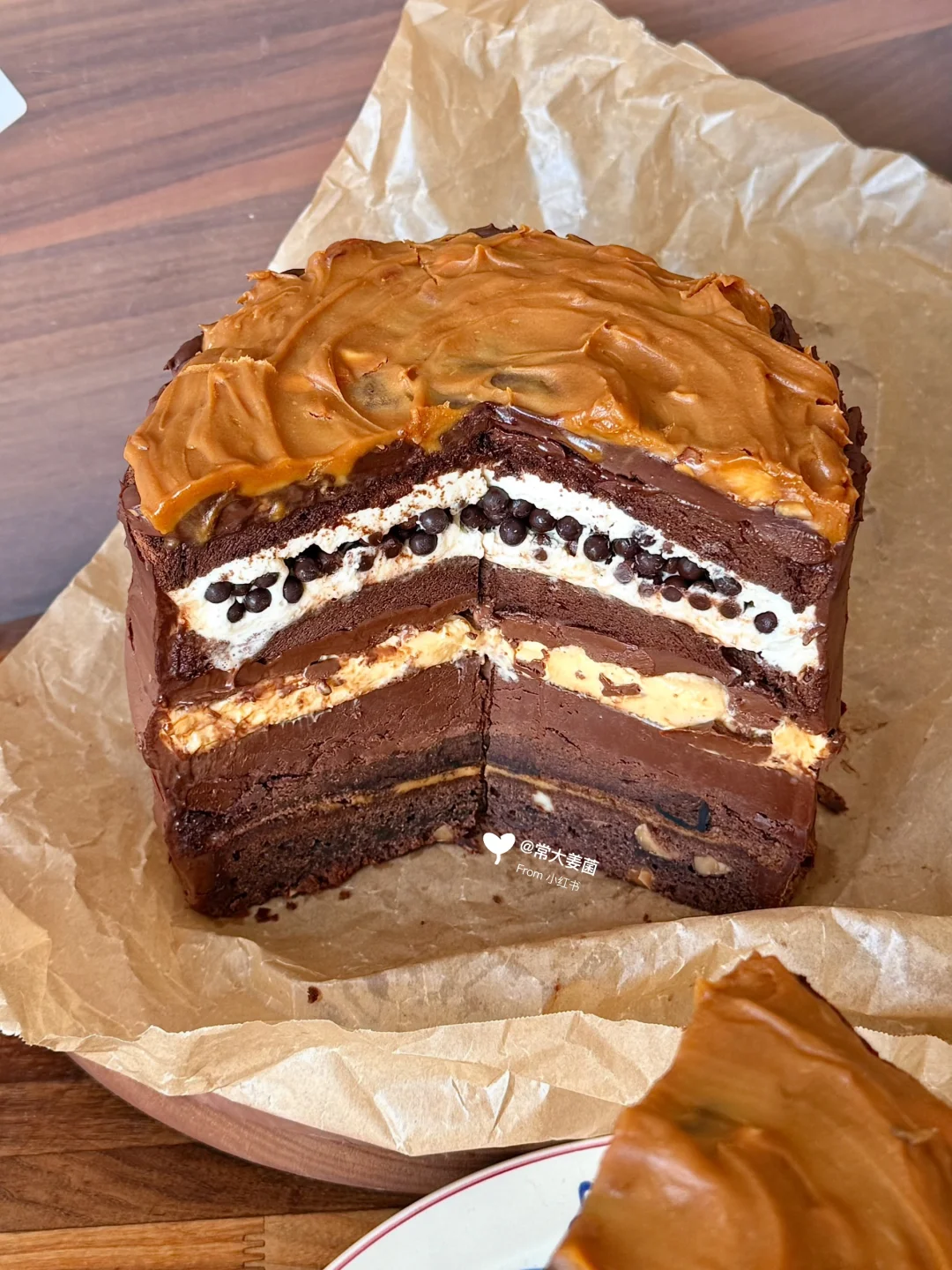 足足11层夹心！黑巧克力布丁蛋糕🍫🍮